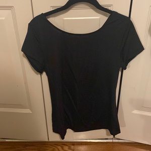 Black Zyia Criss Cross Top Size M